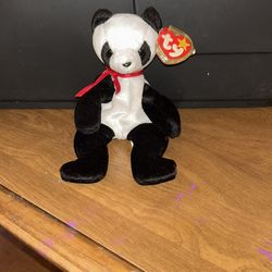 Panda bear beanie baby