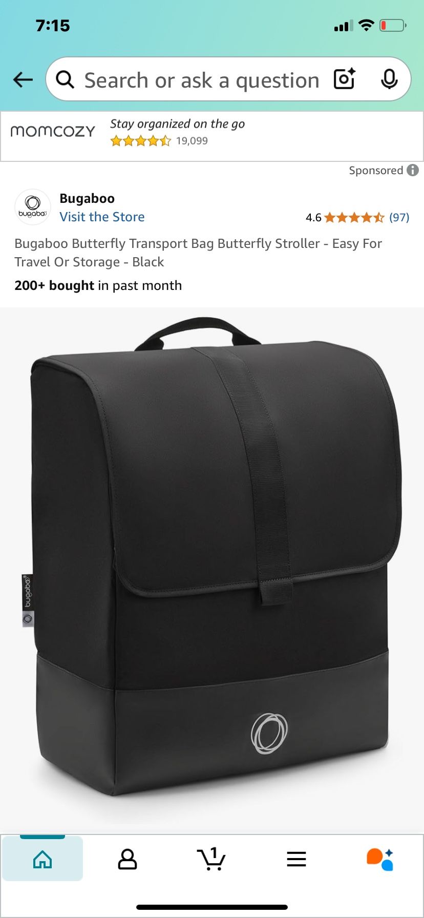 Brand New Bugaboo Butterfly Transport Bag Travel Partner For Strollers