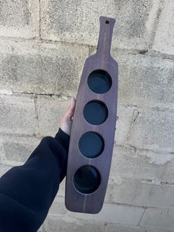 NEW 6 Libbey Wooden Serving Boards (Beer Flight)
