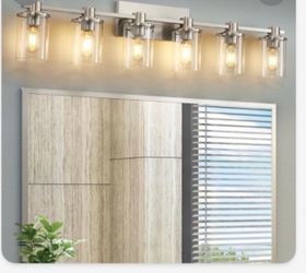 Vanity 6 light bathroom