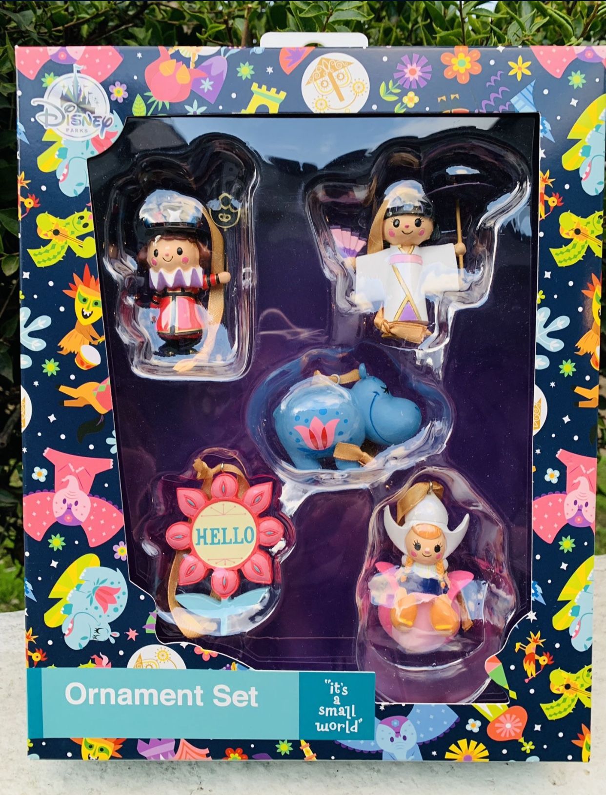 Rare ❤️ Disney Small World Christmas Xmas Ornament Set Brand New In Box