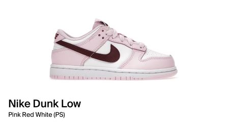 Nike Dunk Low Pink Red White