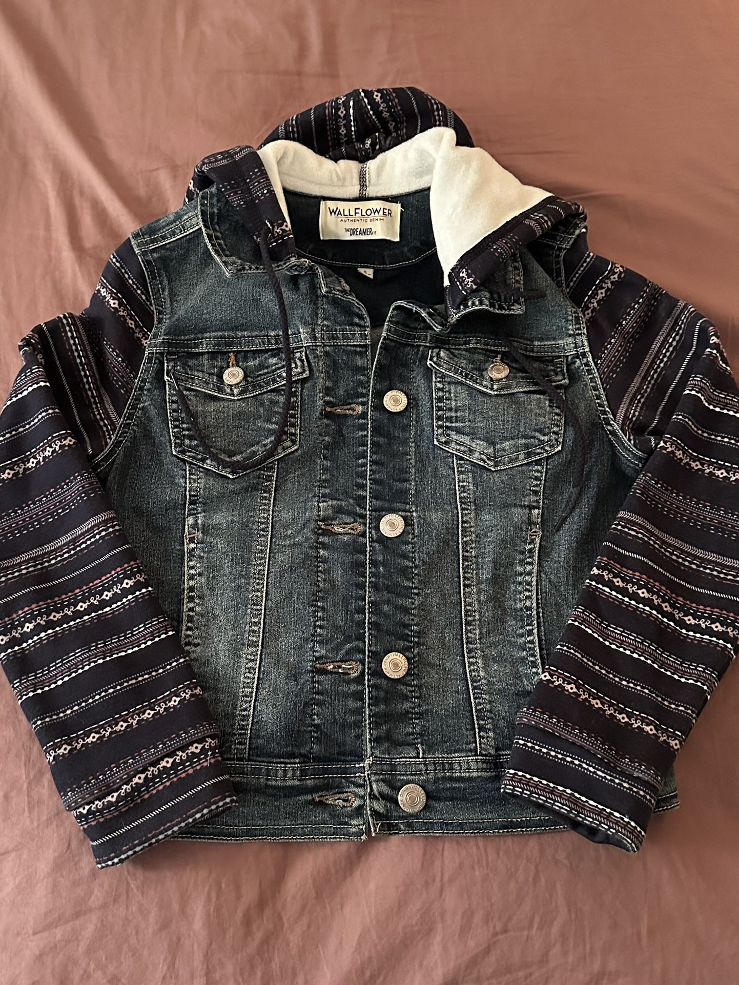 S Denim Hoodie Jacket