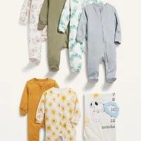 Unisex 8-Piece Grow-With-Me Milestone Layette Gift Set for Baby