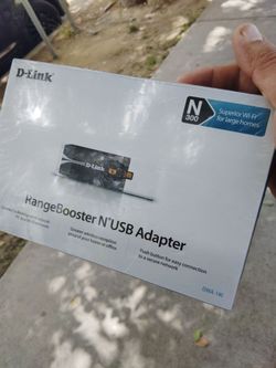D-Link DWA 140 Rangbooster n-usb  adapter new in box$25 cash
