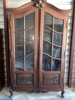 Antique French Louis XV Style Oak Armoire