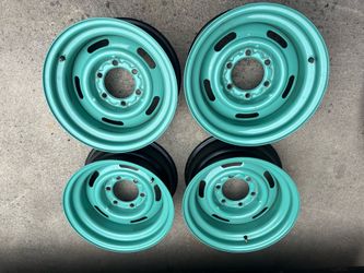 6 lug Chevy rally wheels