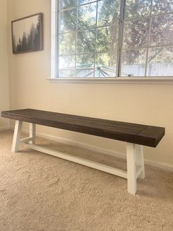2 Farmhouse dining benches $100 for the pair