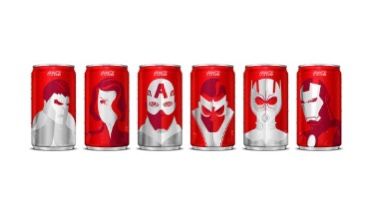 Marvel collectible mini Coca Cola cans