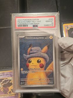Pokemon Felt Hat Pikachu Psa 10