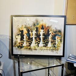 Chess Watercolor Composition Canvas 18x24”