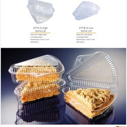 Clear triangular plastic container
