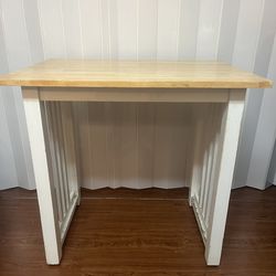 Tan White Bar Height Table Solid Island