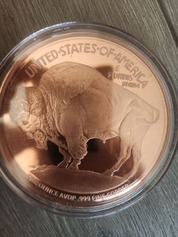 5 oz .999 Fine Copper Buffalo Round