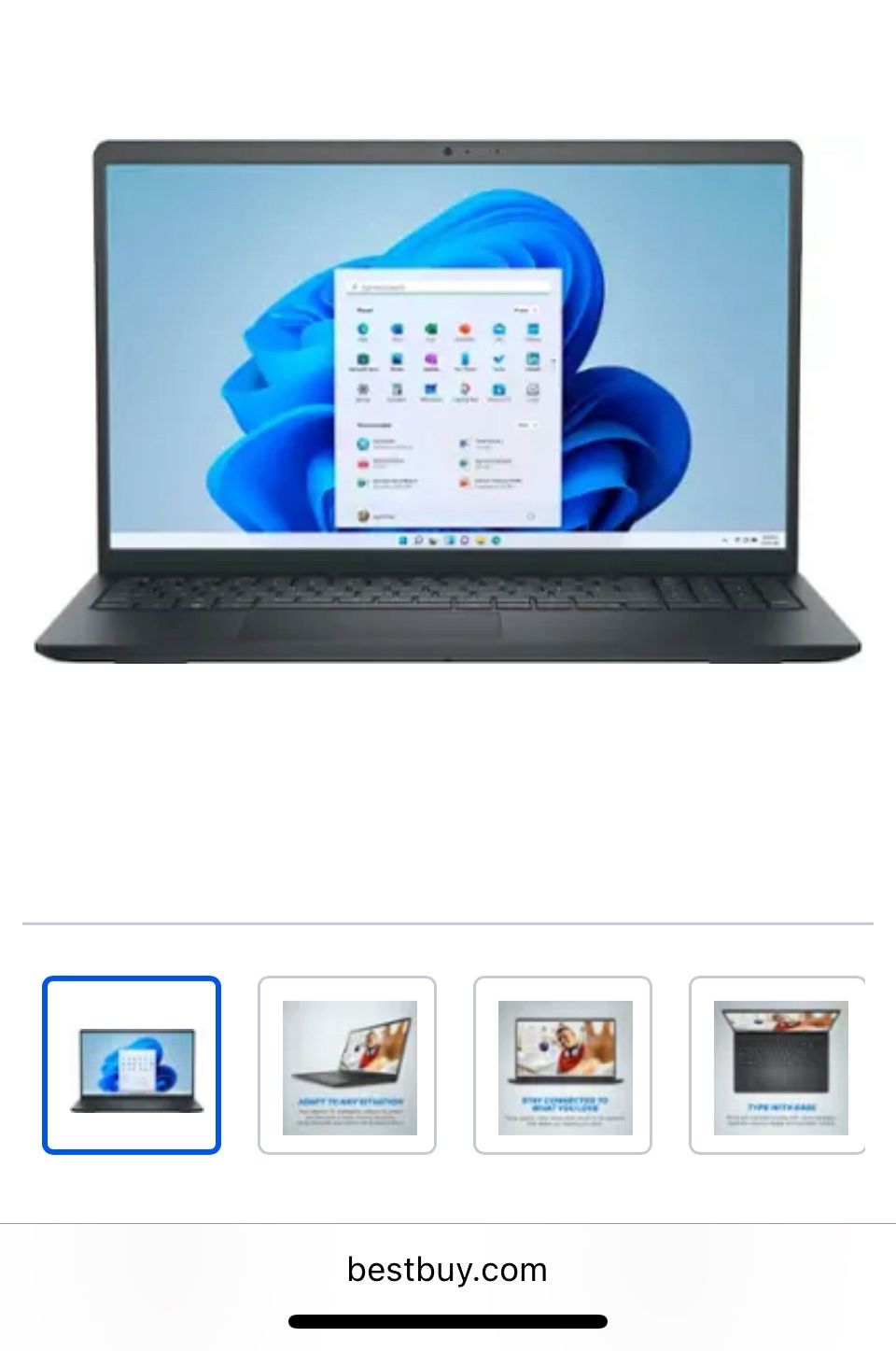 Dell - Inspiron 15.6" Touch Screen Laptop - AMD Ryzen 7 7730U with 16GB Memory - 1TB SSD - Black