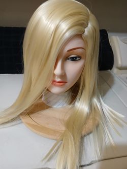 Blonde Long Straight Wig . New!
