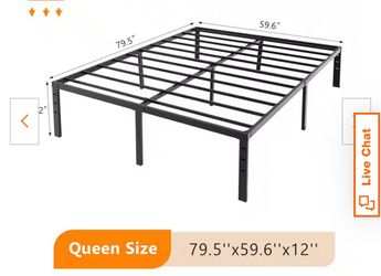 Queen metal bed frame