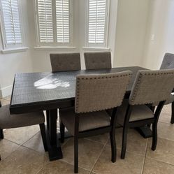 Dining Table Set - Includes 6 Chairs