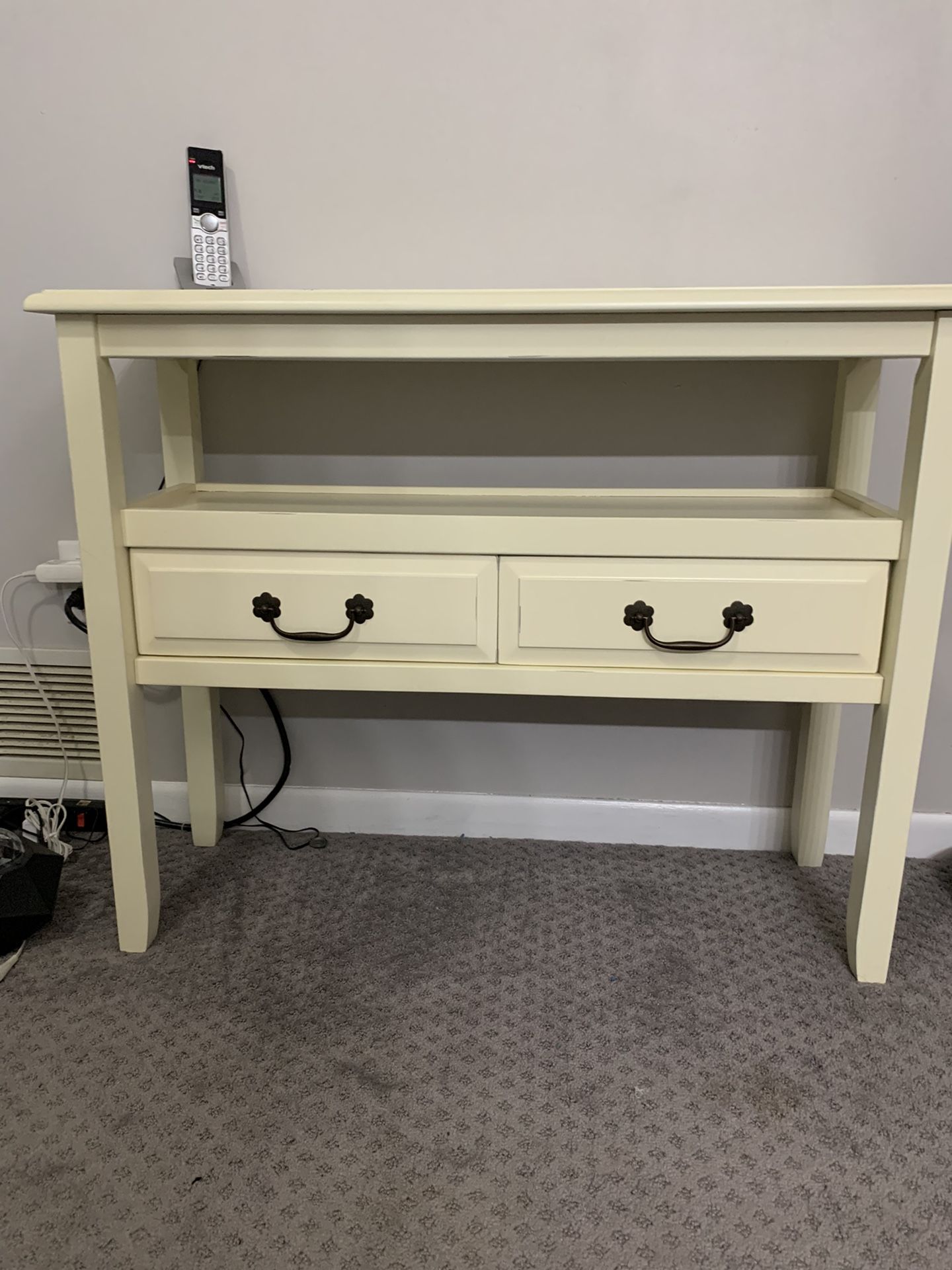 Cream Color Console Table From Pier One.