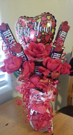 Valentines day... candy bouquet