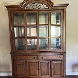 Buffet with glass cabinet