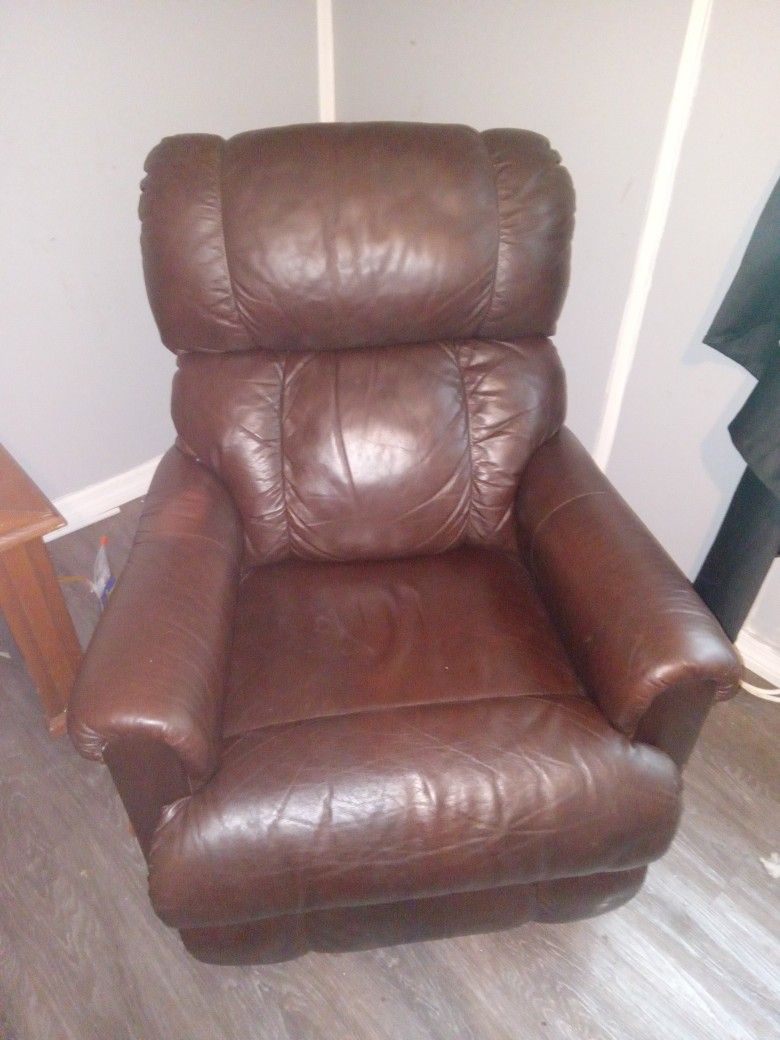 Lazy Boy Brown Leather 