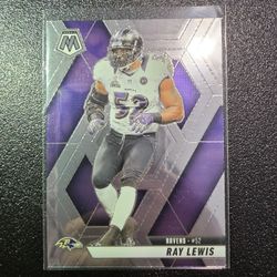 RAY LEWIS RAVENS PURPLE CAPTAIN MOSAIC PANINI NFL SPORTS CARD!