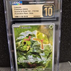 POKÉMON CATERPIE ILLUSTRATION RARE HOLO CGC PRISTINE 10