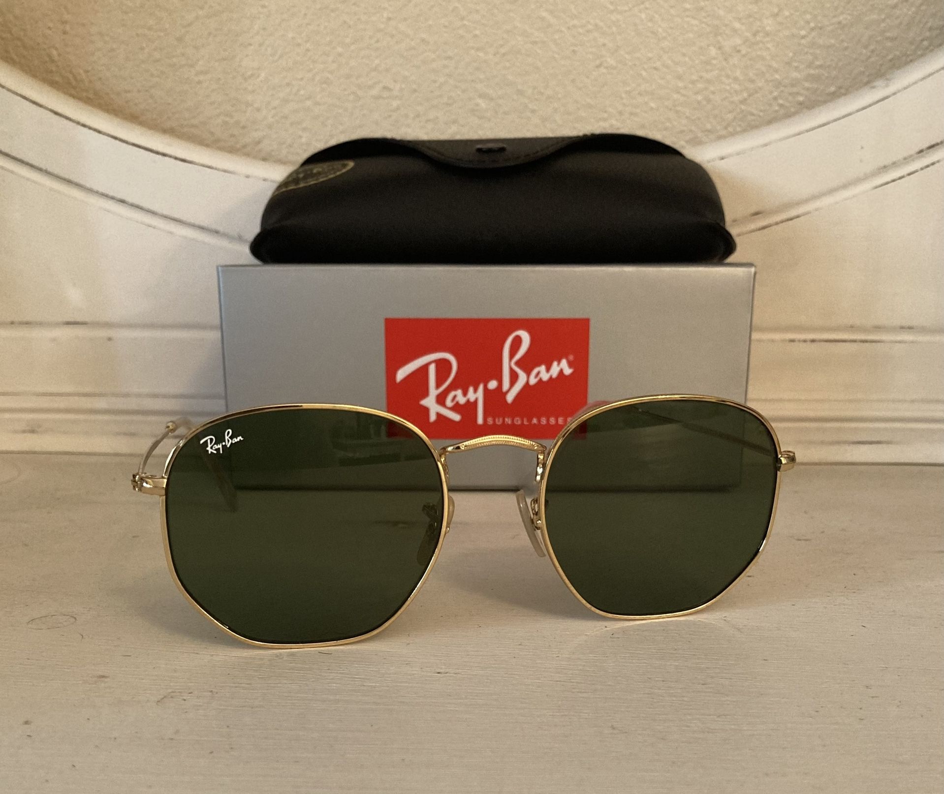 New RayBan Hexagonal Flat 54mm Sunglasses With Original Rayban Packaging (Father’s Day Gift Idea)