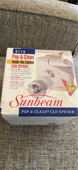 Sunbeam Pop & Clean Under-the-Cabinet Can Opener