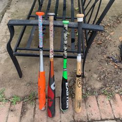 Baseball Bats! 2 USA 1 USSSA and 1 WOOD