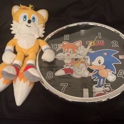 Sonic Clock & Tails plush