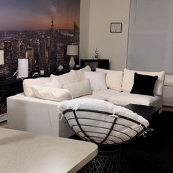 White modular sofa