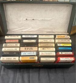 Casetes de 8 pistas con con estuche vintage