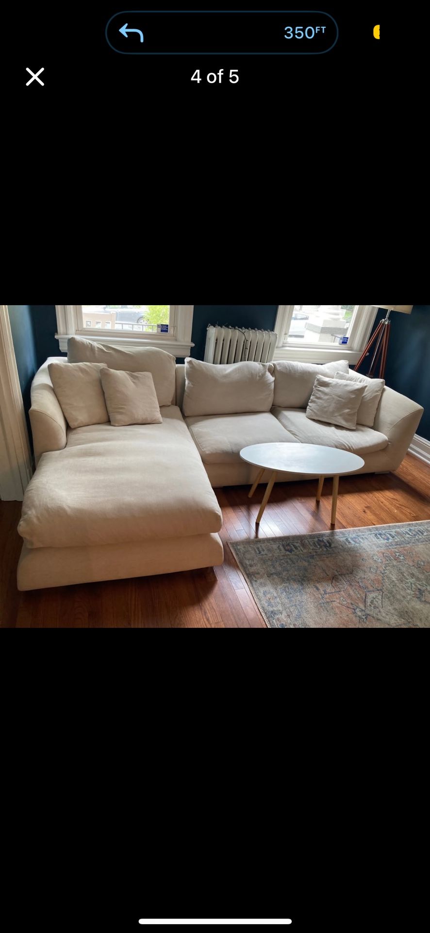 Down Cream Sectional