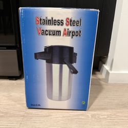 Hot/Cold Beverage Airpot Dispenser – 2L Stainless Steel