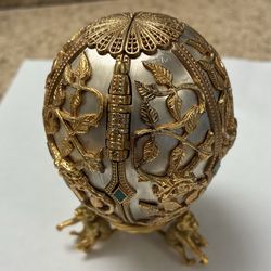 Faberge Emergence of Spring Sterling and 18kt Egg