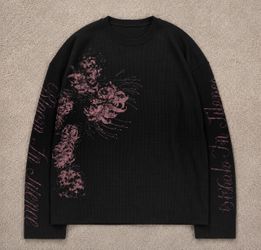Y2K goth grunge emo long sleeve thermal shirt size medium