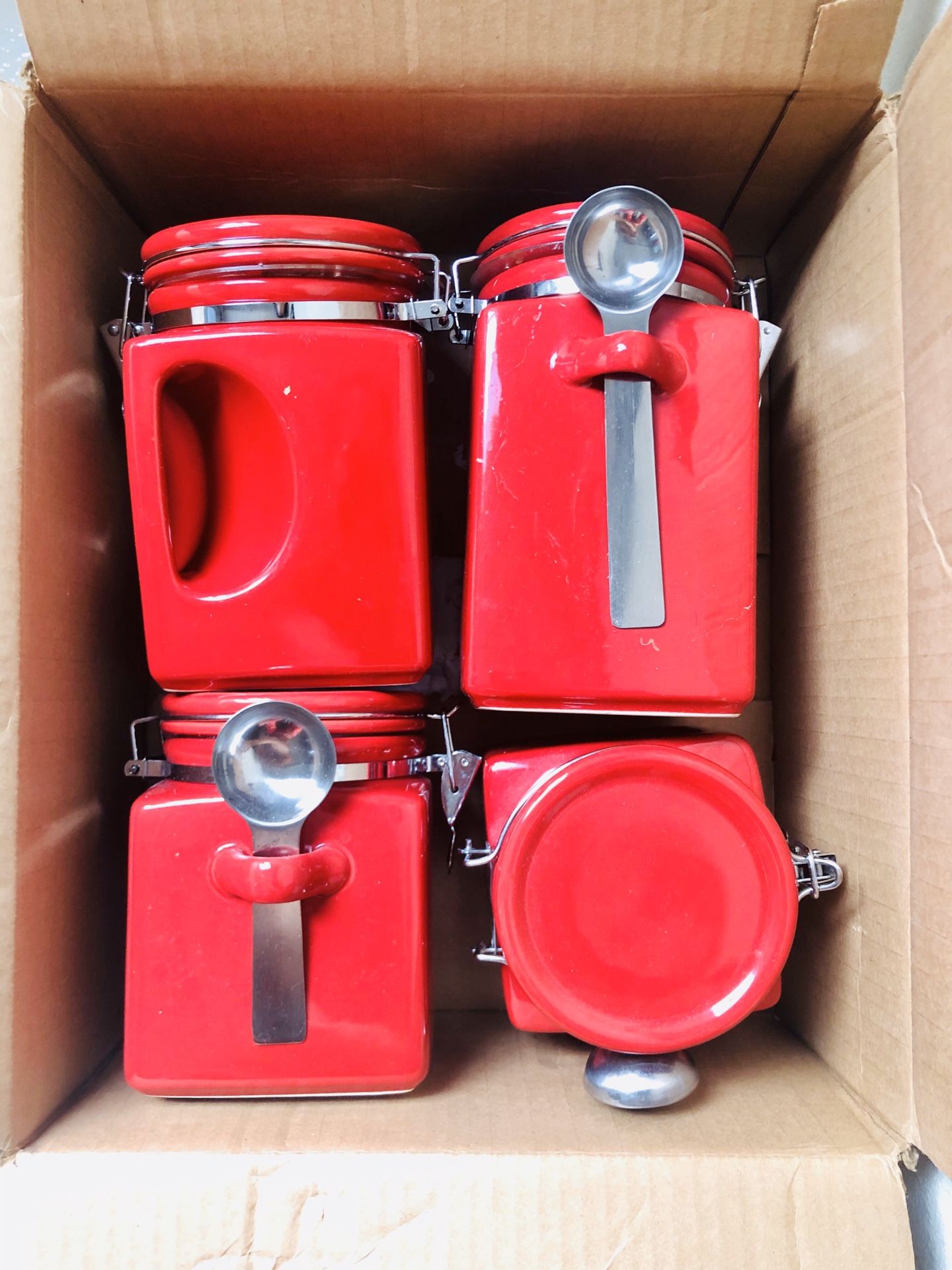 Red storage container