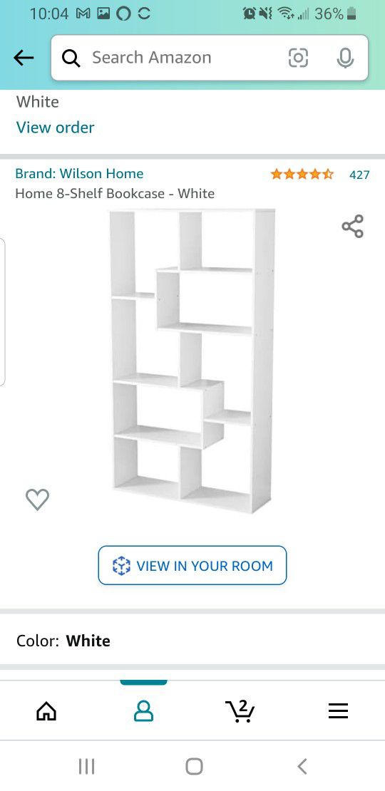 White Modern Shelf Bookcase