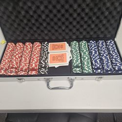Poker set with case and 500 chips