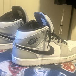 Grey And White Nike Jordan 1’s