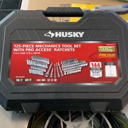 COMPLETE Husky 125- Pc Mechanics Tool Set, Box