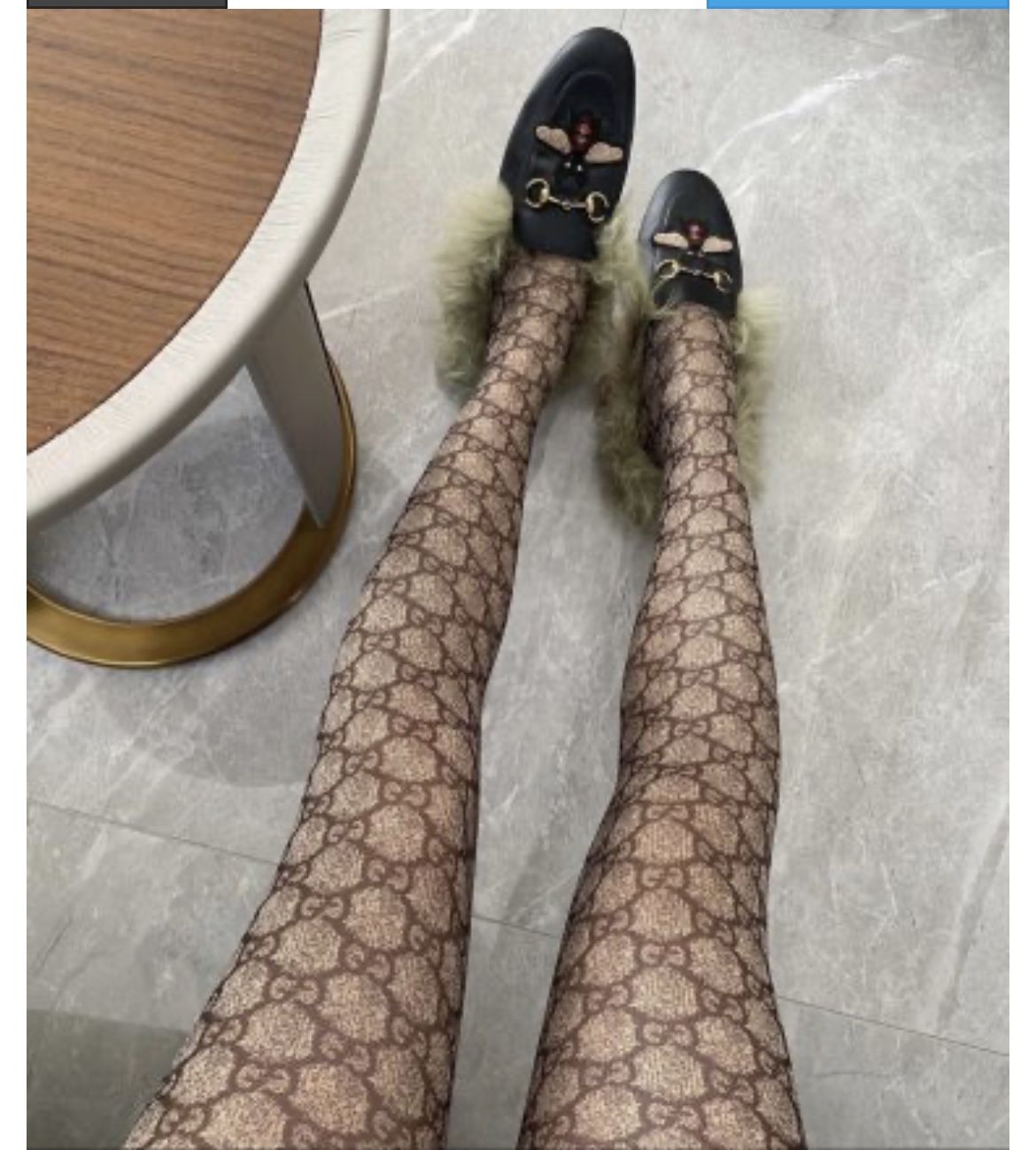 Gucci Fishnet Tights One Size Black Fishnet