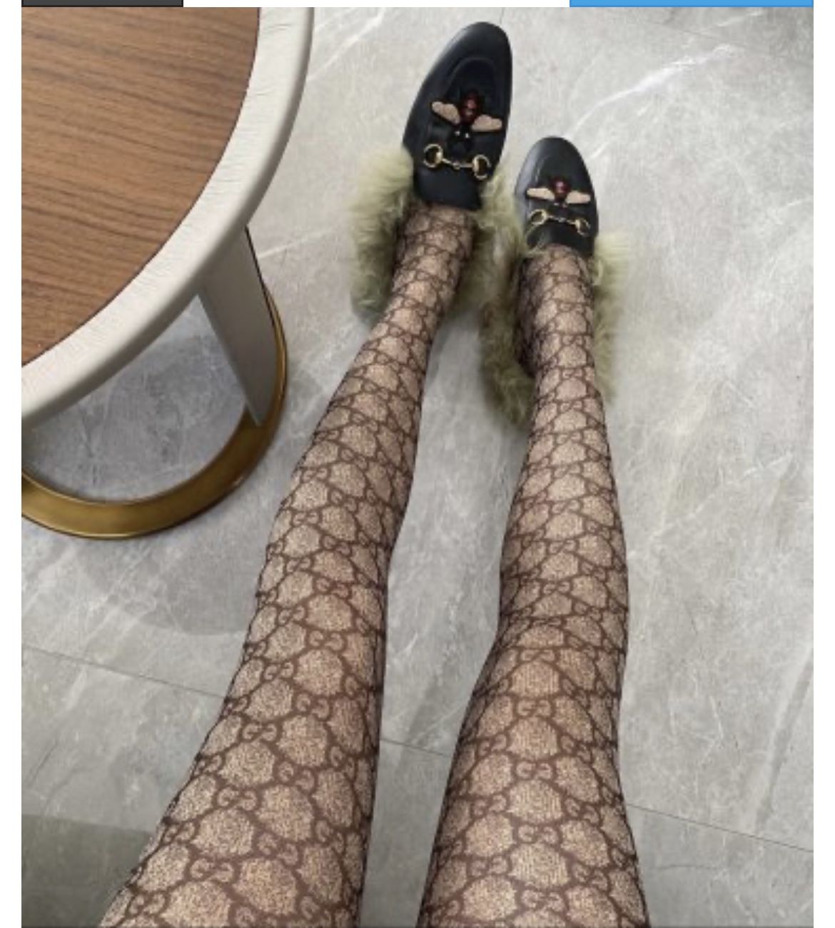 Gucci Fishnet Tights One Size Black Fishnet 