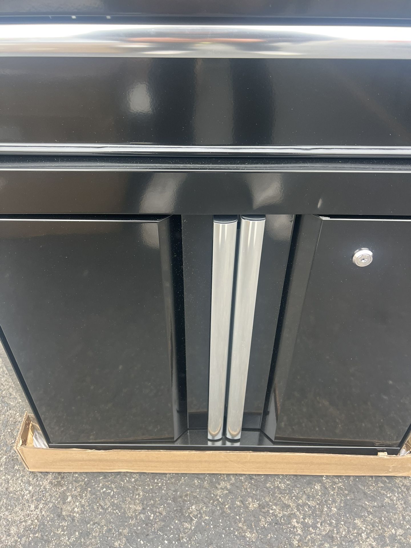 Ready to Assemble 24 Gauge Steel 1 Drawer 2 Door Garage Base Cabinet in Black (28 in. W x 32.8 in. H x 18.3 in. D) 3.2k