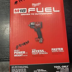 Milwaukee M18 FUEL Gen-2 18V Lithium-Ion Brushless Cordless Mid Torque 1/2 in. Impact Wrench w/Friction Ring (Tool-Only)