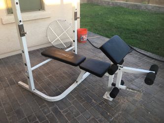 Weider pro 408 weight bench a squat rack for Sale in Waddell AZ