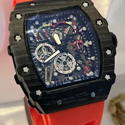 Brand New , Large Black 45mm With Silica Bracelet 