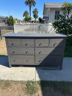 Gray ikea Hemnes dresser